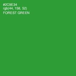 #2C9E34 - Forest Green Color Image