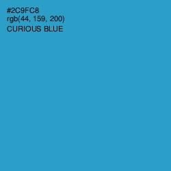 #2C9FC8 - Curious Blue Color Image