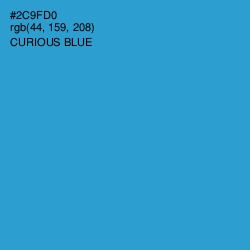#2C9FD0 - Curious Blue Color Image