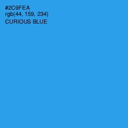 #2C9FEA - Curious Blue Color Image