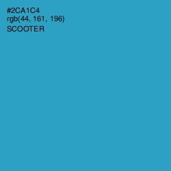 #2CA1C4 - Scooter Color Image