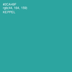 #2CA49F - Keppel Color Image