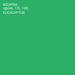 #2CAF66 - Eucalyptus Color Image