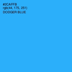 #2CAFFB - Dodger Blue Color Image