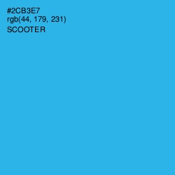 #2CB3E7 - Scooter Color Image