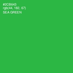 #2CB643 - Sea Green Color Image