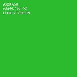 #2CBA2E - Forest Green Color Image