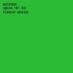 #2CBB35 - Forest Green Color Image