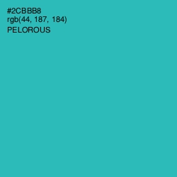 #2CBBB8 - Pelorous Color Image