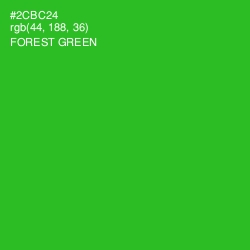 #2CBC24 - Forest Green Color Image