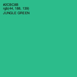 #2CBC8B - Jungle Green Color Image
