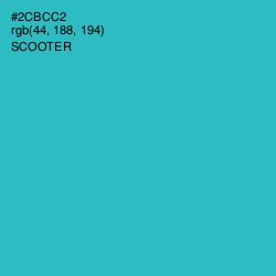 #2CBCC2 - Scooter Color Image