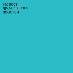 #2CBCC8 - Scooter Color Image