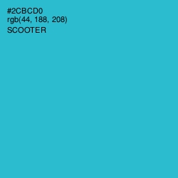 #2CBCD0 - Scooter Color Image