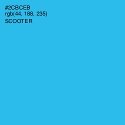 #2CBCEB - Scooter Color Image