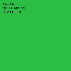 #2CBD44 - Sea Green Color Image