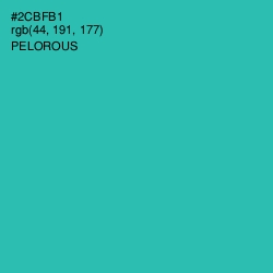 #2CBFB1 - Pelorous Color Image