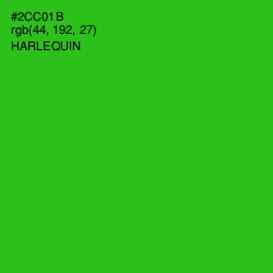 #2CC01B - Harlequin Color Image