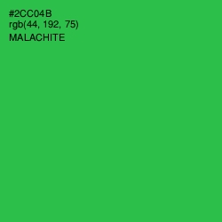 #2CC04B - Malachite Color Image