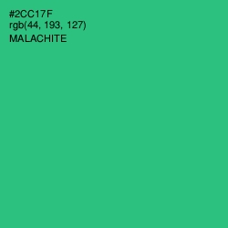 #2CC17F - Malachite Color Image