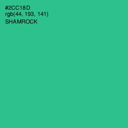 #2CC18D - Shamrock Color Image