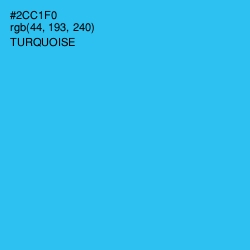 #2CC1F0 - Turquoise Color Image