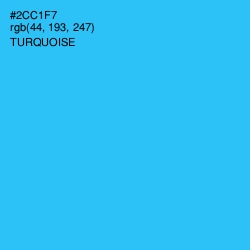 #2CC1F7 - Turquoise Color Image