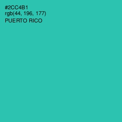 #2CC4B1 - Puerto Rico Color Image