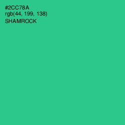 #2CC78A - Shamrock Color Image