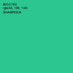 #2CC790 - Shamrock Color Image