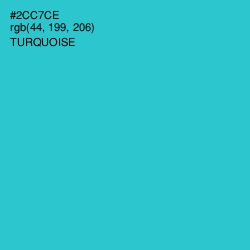 #2CC7CE - Turquoise Color Image