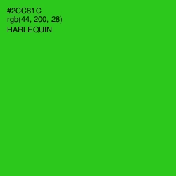 #2CC81C - Harlequin Color Image