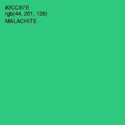#2CC97E - Malachite Color Image
