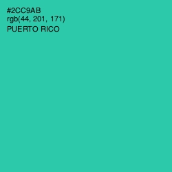 #2CC9AB - Puerto Rico Color Image