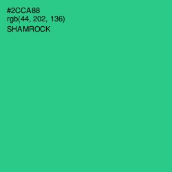 #2CCA88 - Shamrock Color Image