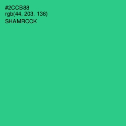 #2CCB88 - Shamrock Color Image