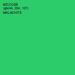 #2CCC6B - Malachite Color Image