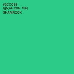 #2CCC88 - Shamrock Color Image