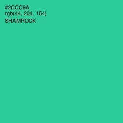 #2CCC9A - Shamrock Color Image