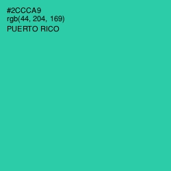 #2CCCA9 - Puerto Rico Color Image