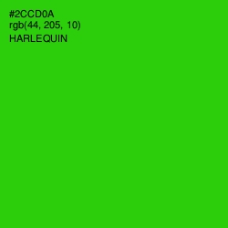 #2CCD0A - Harlequin Color Image