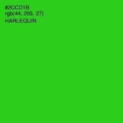 #2CCD1B - Harlequin Color Image
