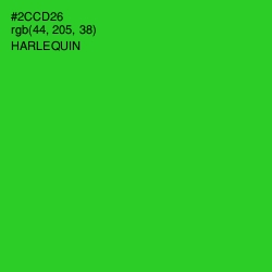 #2CCD26 - Harlequin Color Image