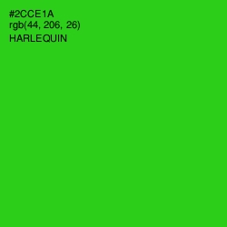 #2CCE1A - Harlequin Color Image
