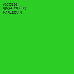 #2CCE26 - Harlequin Color Image