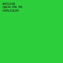 #2CCE3B - Harlequin Color Image