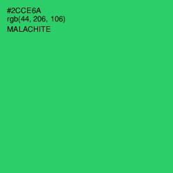 #2CCE6A - Malachite Color Image