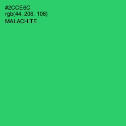 #2CCE6C - Malachite Color Image