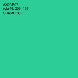#2CCE97 - Shamrock Color Image