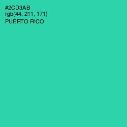 #2CD3AB - Puerto Rico Color Image